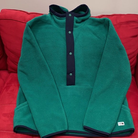 TNF Mens FLEECE 1/4 snap Hoody - Picture 1 of 8
